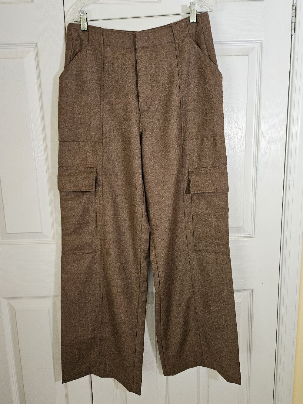 Adriano Goldschmied EmRata Amia Wool Wide Leg Cargo Pants - Picture 6 of 15